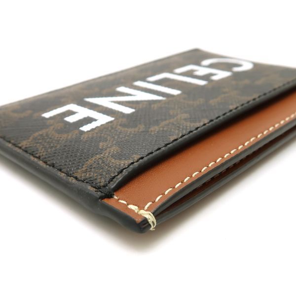 Celine Card Holder 10 B702 cly.04 lu Triomphe Canvas Case Logo Print Pass — view 6