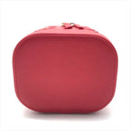 Chanel CC Logo Quilted 2-Way Vanity Hand Chain Shoulder Bag Crossbody Red — view 3