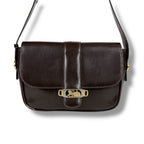 Celine Mini Shoulder Bag Dark Brown Leather Horse Carriage Hardware — view 3