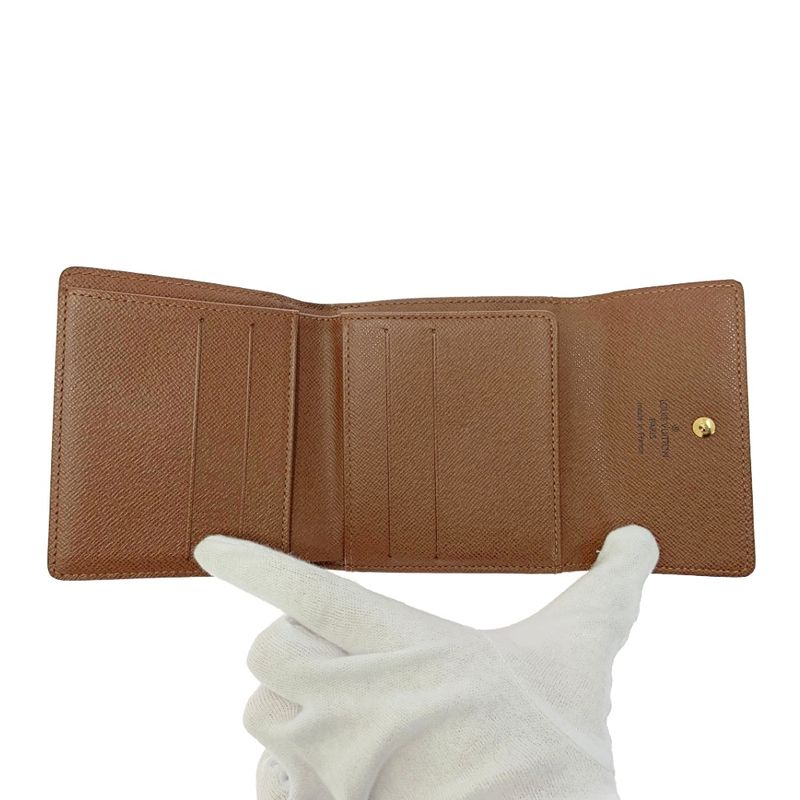 Louis Vuitton Monogram Portefeuille Elise Brown Folding Wallet — view 6