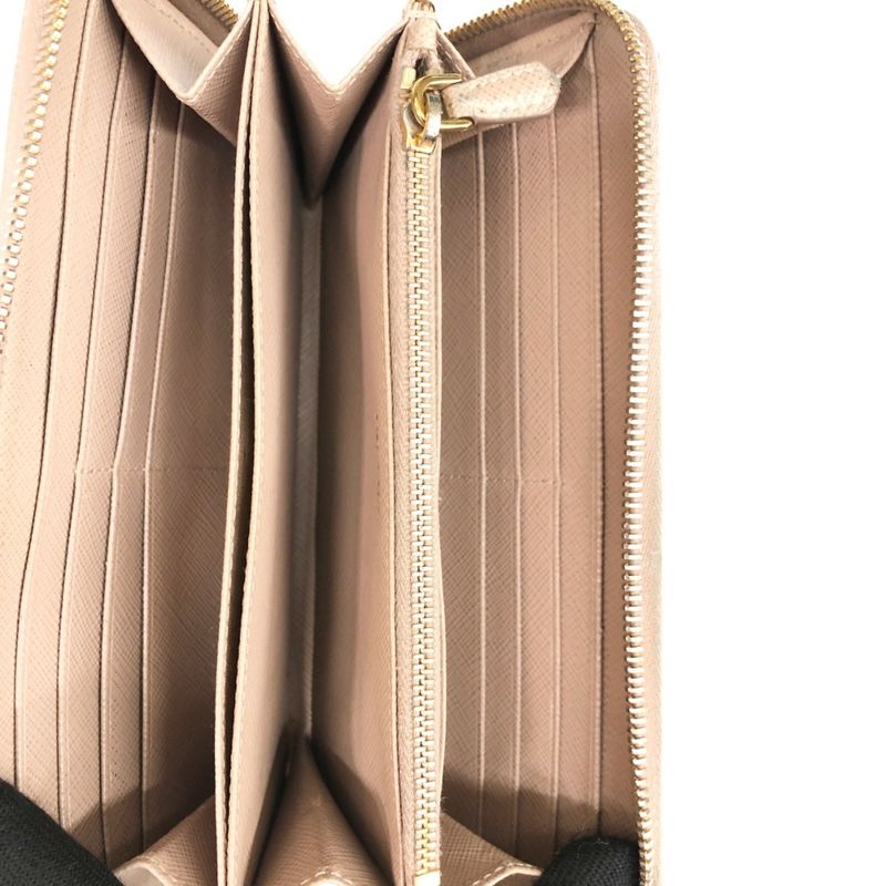 Prada Round Long Wallet Saffiano 1 Ml506 Pink — view 6