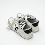Louis Vuitton Charlie Line Monogram Sneakers Shoes Leather White Gray Black — view 4