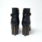 Louis Vuitton Silhouette Line Monogram Boots Short Shoes Leather Black — view 5