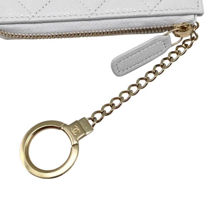 Chanel Card Case Coin Purse Ap0221 Quilted Caviar Leather Coco Mark — view 7