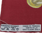 Hermes Scarf Carre 90 Silk Red White Yellow Fashionable Equestrian Pattern — view 9