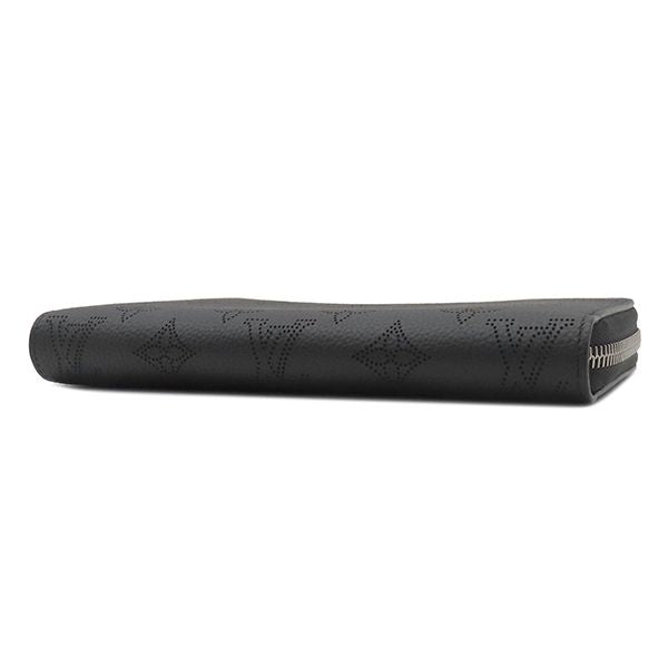 Louis Vuitton Long Wallet Zippy Monogram Mahina Noir Black Silver — view 3