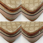 Celine Macadam Pattern Shoulder Bag Pochette Crossbody Gold Hardware — view 5