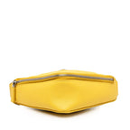 Prada Triangle Logo Plate Yellow Leather Saffiano — view 3