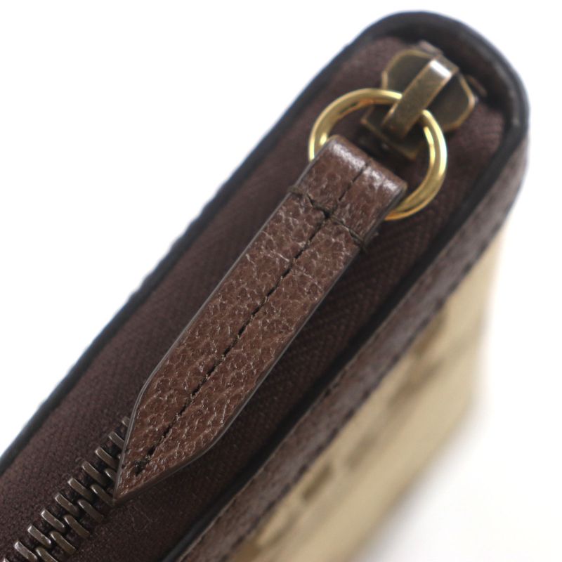 Gucci Bamboo Jumbo GG Canvas Leather Round Zipper Long Wallet — view 8