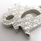 Christian Dior Long Necklace Silver Light Blue — view 7