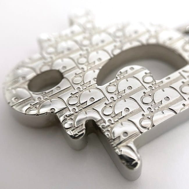 Christian Dior Long Necklace Silver Light Blue — view 7