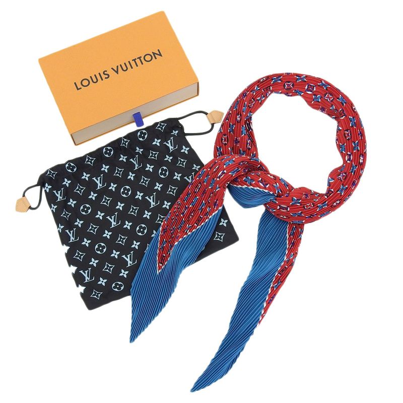 Louis Vuitton Current Tag Monogram Carree Plisse Angels 100% Silk — view 3