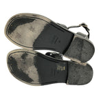 Celine Ankle Strap Flat Sandals 36 Black — view 5