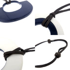 Hermes Necklace Ismu GM Lacquer Buffalo Horn White Navy Pendant — view 6