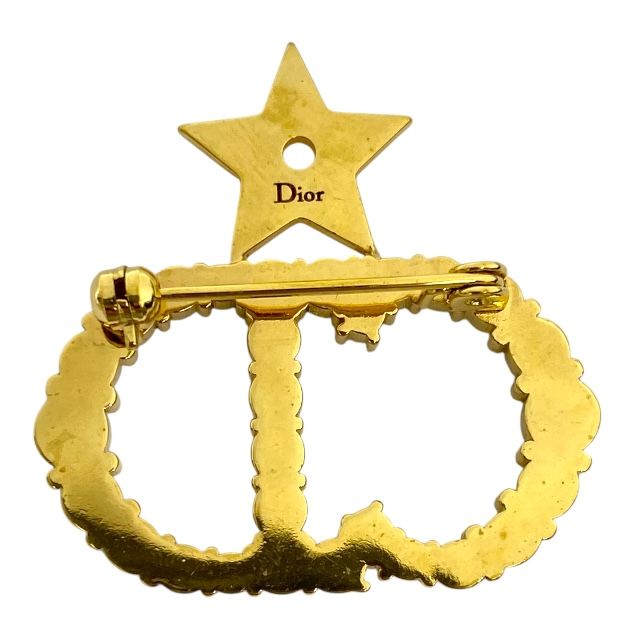 Dior Clair D Lune Brooch Pin Star CD Logo Accessories Rhinestone — view 6