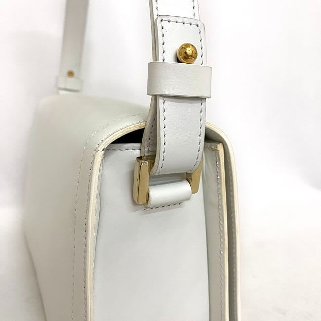 Celine Semishoulder Bag White Triomphe Cuir — view 5