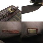 Fendi Zucca Pattern Vintage Sakosh Leather Brown Shoulder Bag 0463 — view 8