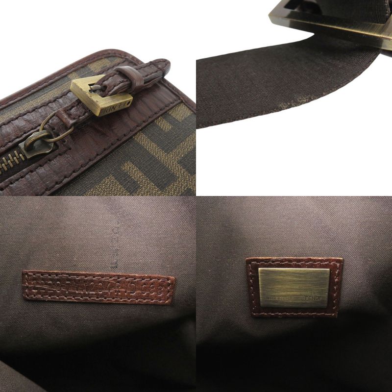 Fendi Zucca Pattern Vintage Sakosh Leather Brown Shoulder Bag 0463 — view 8