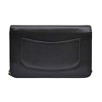 Chanel Chain Wallet Ap4653 Grained Shiny Calfskin Black Gold Hardware — view 2