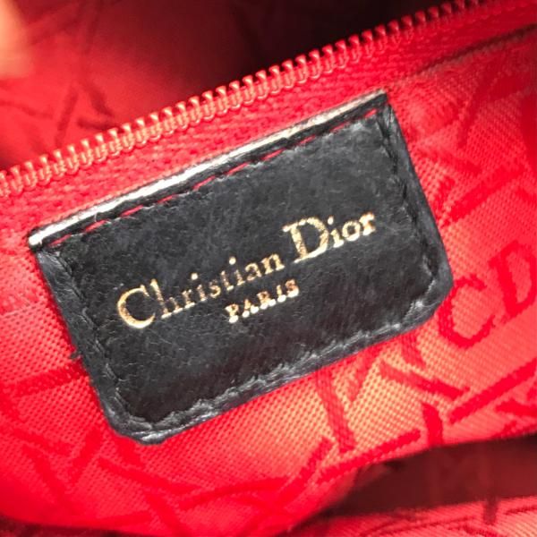 Dior Lady 2-Way Cannage Hand Bag Black — view 9