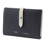 Celine Medium Strap Calf Black Beige Fold Wallet — view 2