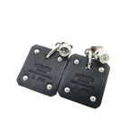 Hermes As De Coeur Heart Earrings Leather Metal Black Silver Stamped Z 0268 — view 3