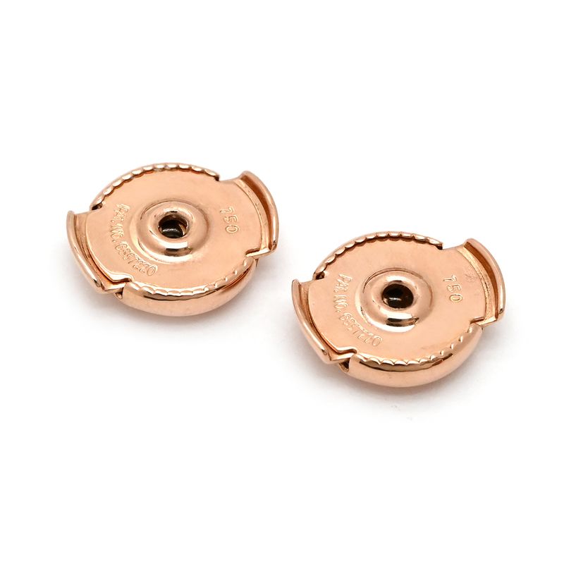 Hermes Earrings Kelly Clochette 18K Pink Gold Rose 750 AU Drops — view 7