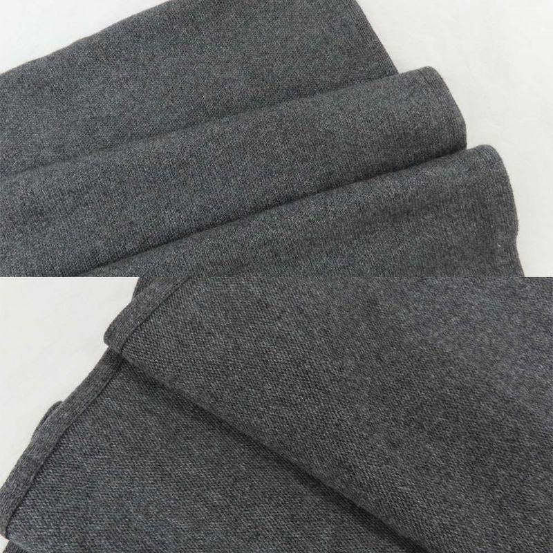Chanel Shawl Aaa623 Gray Black 2025 Cruises Cashmere Logo Simple — view 7