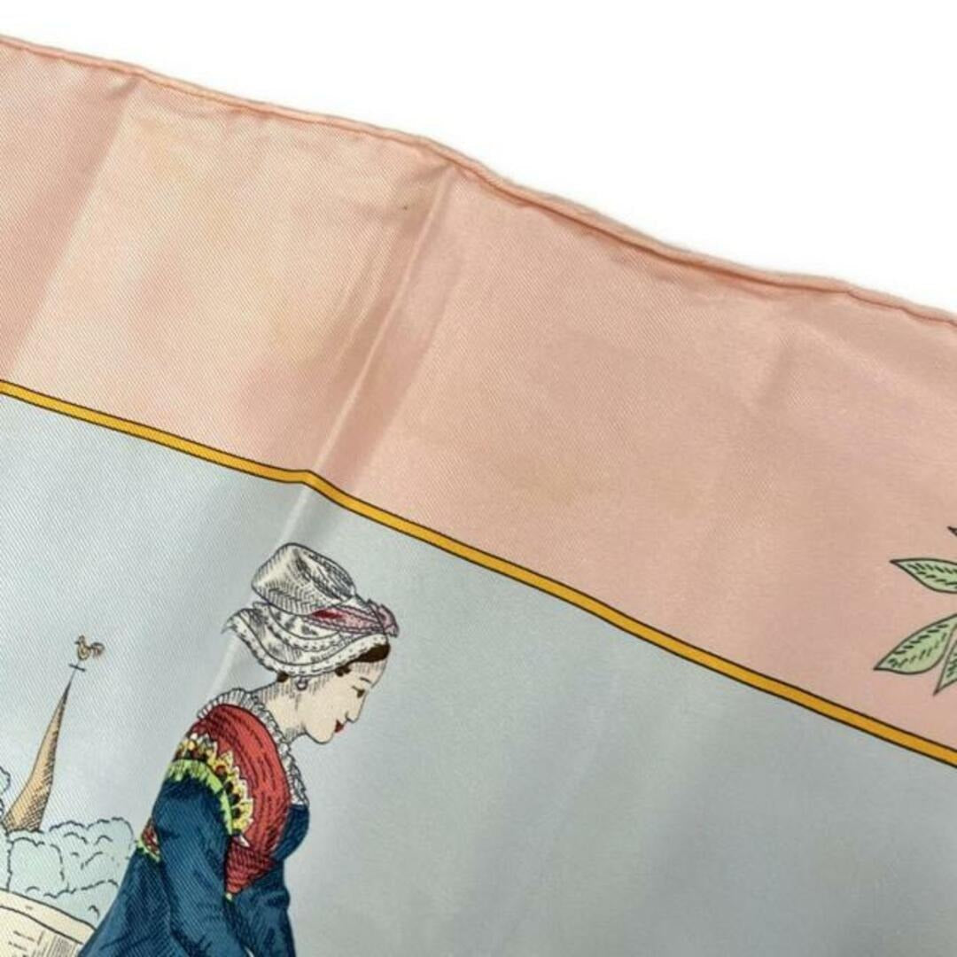 Hermes Scarf Carre 90 Blue Pink Multi COSTUMES DES DEPARTEMENTS — view 5