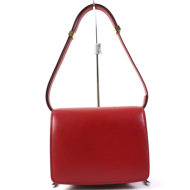 Celine dls Classic Box Small Leather Shoulder Bag Red — view 3