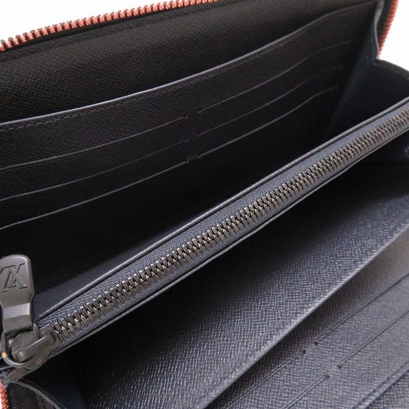 Louis Vuitton Monogram Ink Upside Down Zippy Organizer Navy Round Zipper — view 6