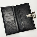 Gucci Bifold Long Wallet 035 1408 2097 Black Pigskin Leather Silver — view 3