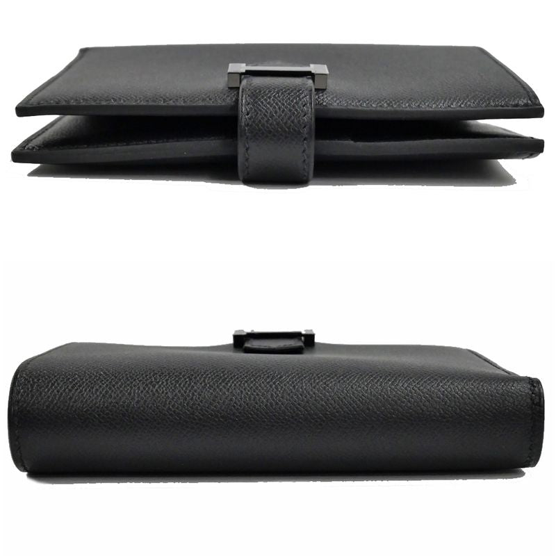 Hermes Bearn Compact Bifold Wallet Monochrome So Black Vo Madame — view 4