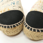 Chanel Espadrilles Linen 39 Hemp Logo Slip-on Flat Shoes — view 6