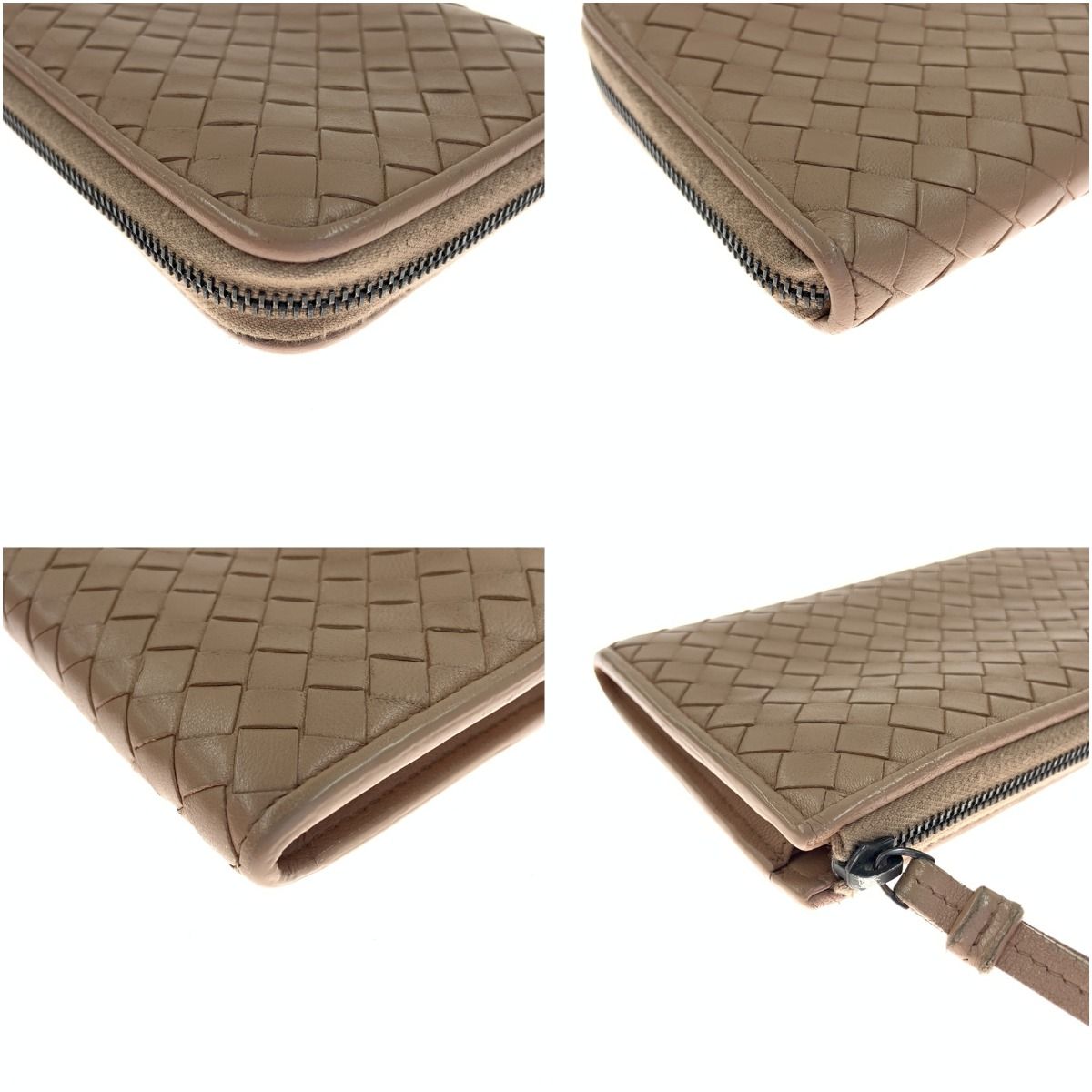 Bottega Veneta Intrecciato Leather Long Wallet Pink — view 4
