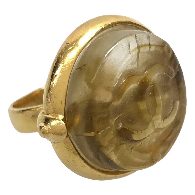 Chanel Coco Mark Gold 99 a Gripoa Candy Stone Ring — view 8