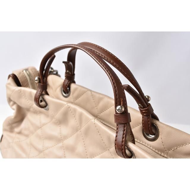 Chanel Tote Shoulder Bag 2-Way Beige Brown — view 4