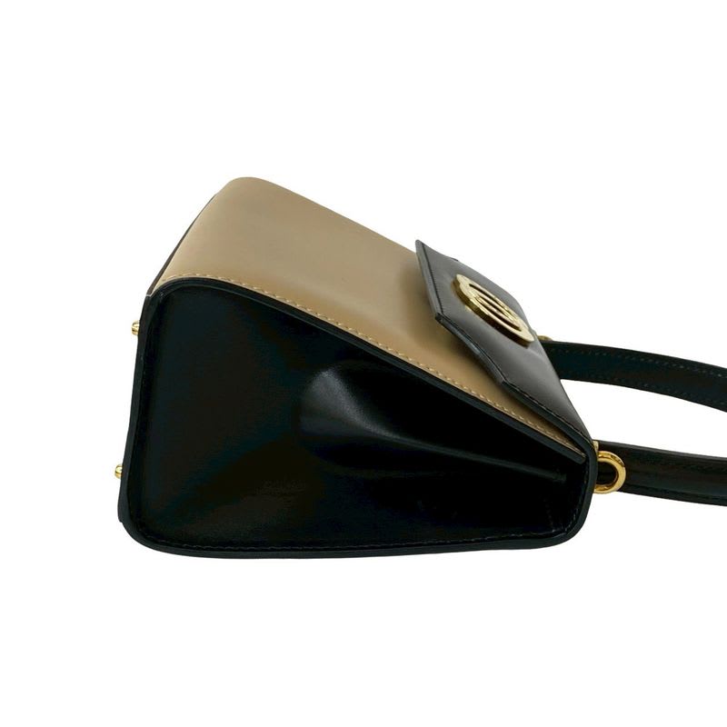 Celine Circle Logo Hardware Calf Leather 2-Way Handbag