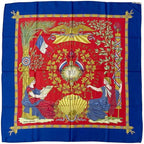 Hermes Scarf Carre 90 Red Blue Yellow Liberte — view 2