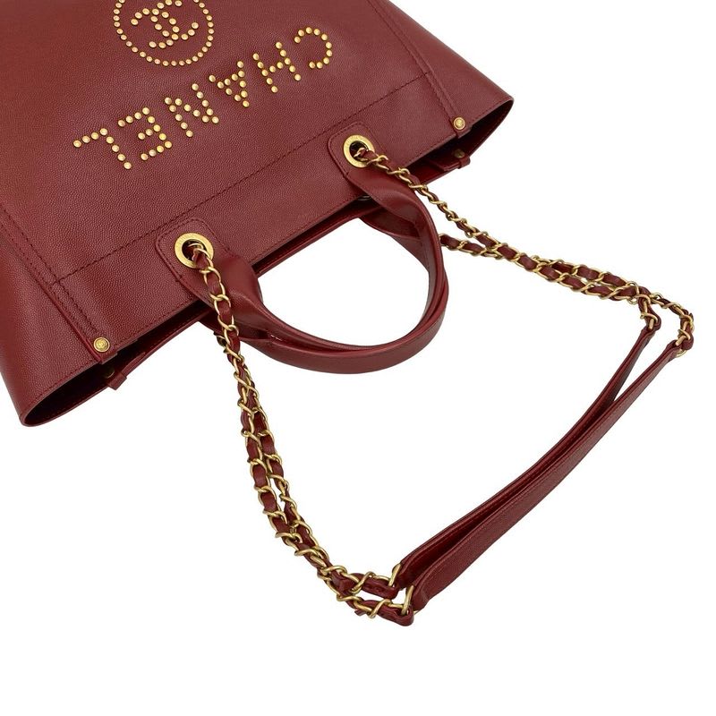 Chanel Deauville Caviar Leather 2-Way Handbag Semi-shoul — view 5