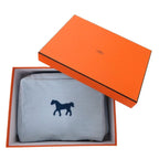 Hermes Cabriole Togo Bag MM Cotton White Blue Water 1009 Pouch — view 2