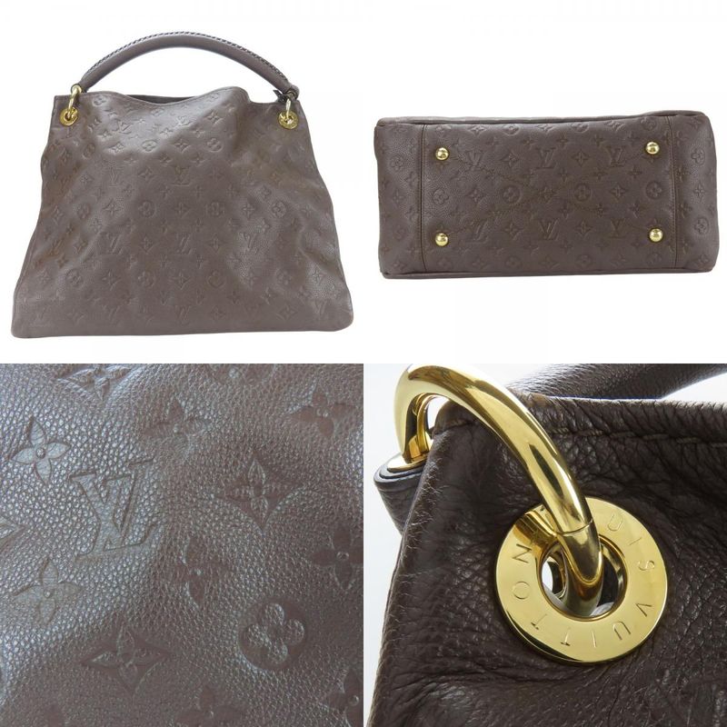 Louis Vuitton Shoulder Bag Artsy MM Monogram Empreinte Dark Brown — view 3