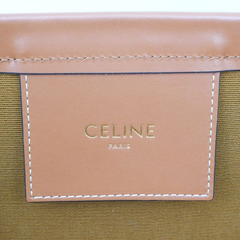 Celine Coufan Brown Triomphe Canvas Tote Bag Multicolor Logo — view 7