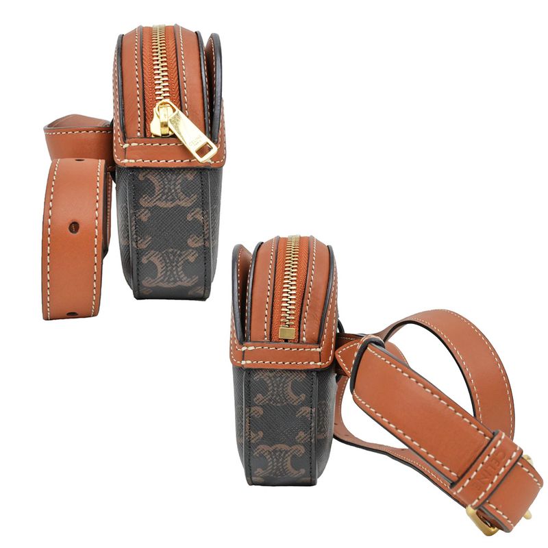 Celine Belt Bag Triomphe Body Brown Tan Canvas 19267 — view 4