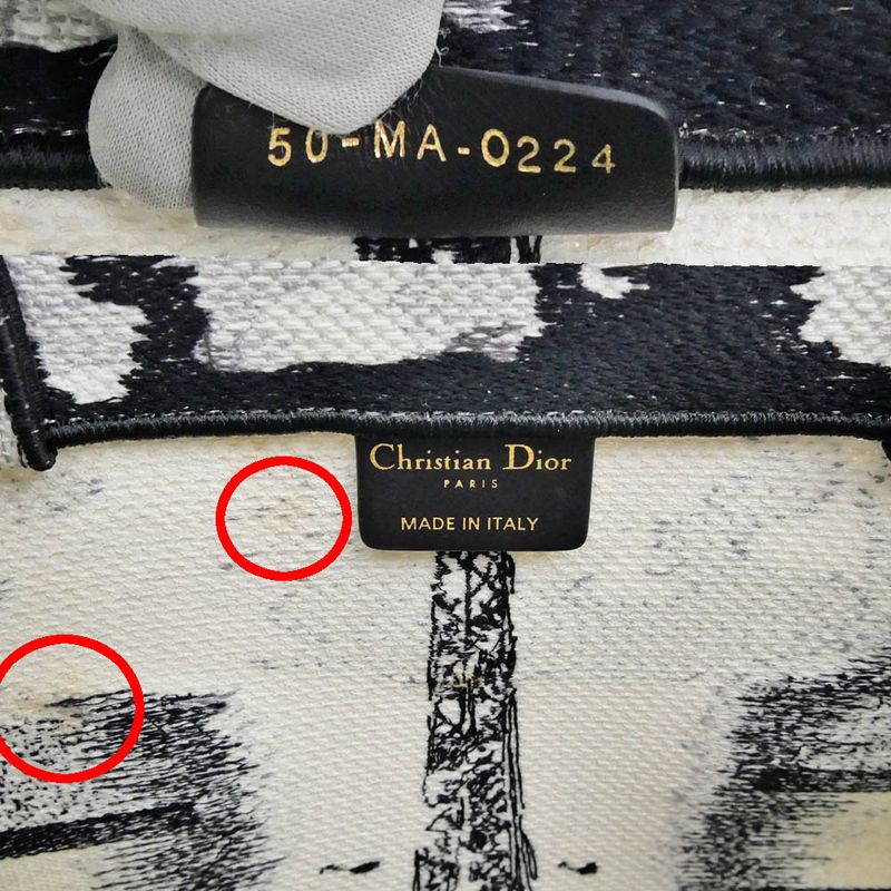 Christian Dior Book Tote Eiffel Tower Monotone Black And White Handbag — view 7