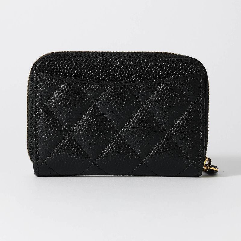 Chanel Card Case Classic Zip Coin Purse Black — view 3