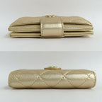 Chanel Classic Small Wallet Ap1991 Quilted Card Bifold Gold Mini — view 3