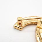 Chanel Brooch Corsage Gold Black Coco Mark — view 8