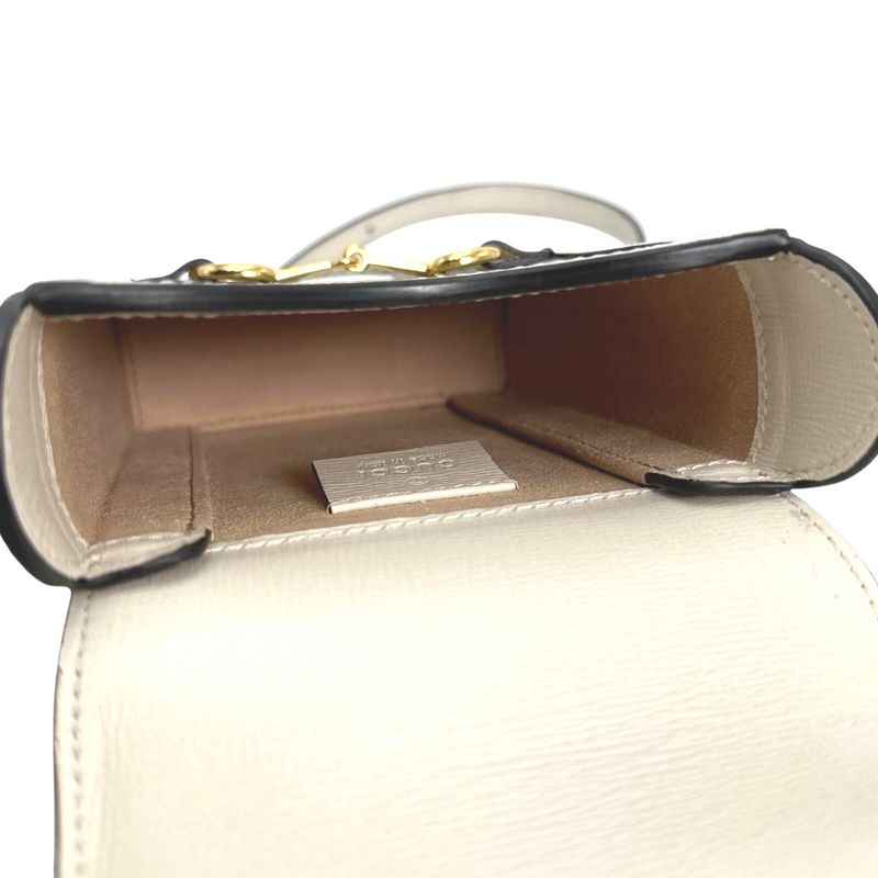Gucci GG Supreme Shoulder Bag Horsebit Beige — view 9