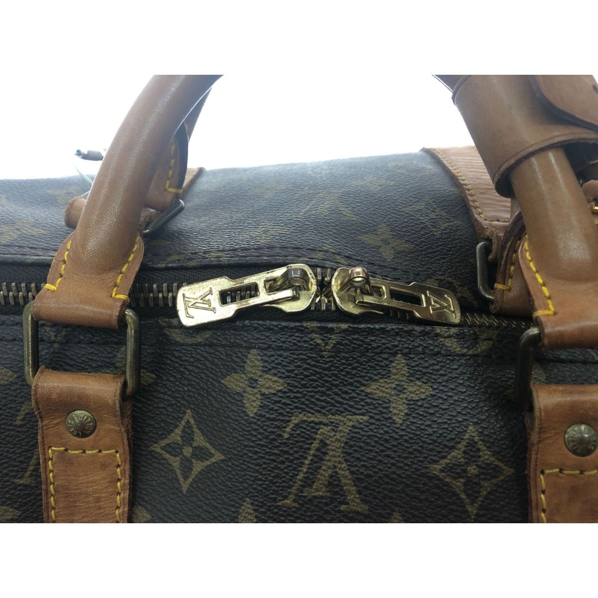 Louis Vuitton Boston Bag Monogram Keepall 55 Brown — view 6